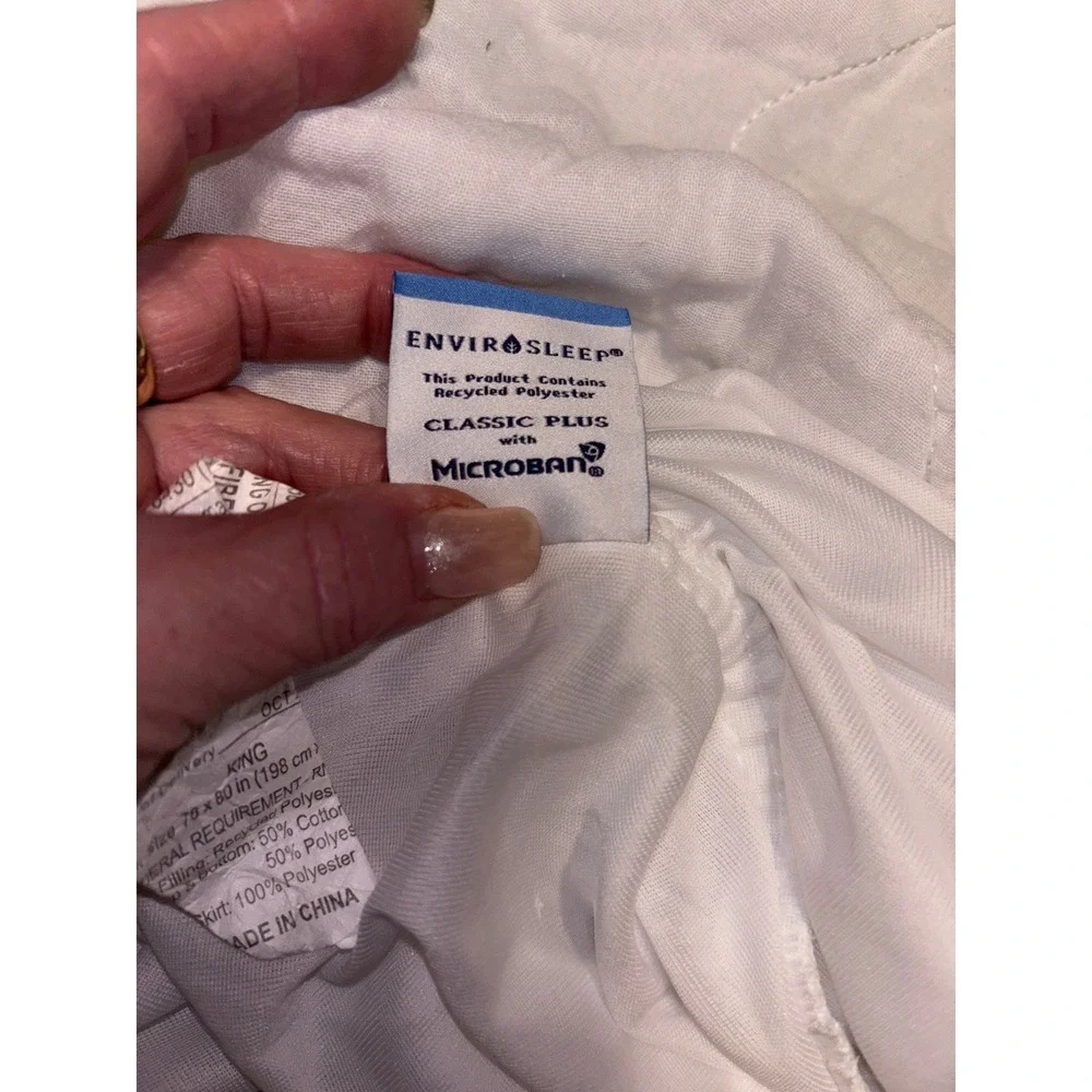 Manchester Mills EnviroSleep Classic Plus King Mattress Pad White Microban 78x80